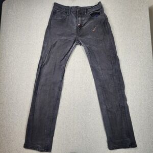 Levi's Workwear Fit Jeans Mens 32x34 Black Fair Stained Frayed Straight Leg